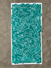 Load image into Gallery viewer, Nude Beach ~ Teal & White