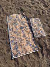Load image into Gallery viewer, Hand Towel ~ French Blue and Cream
